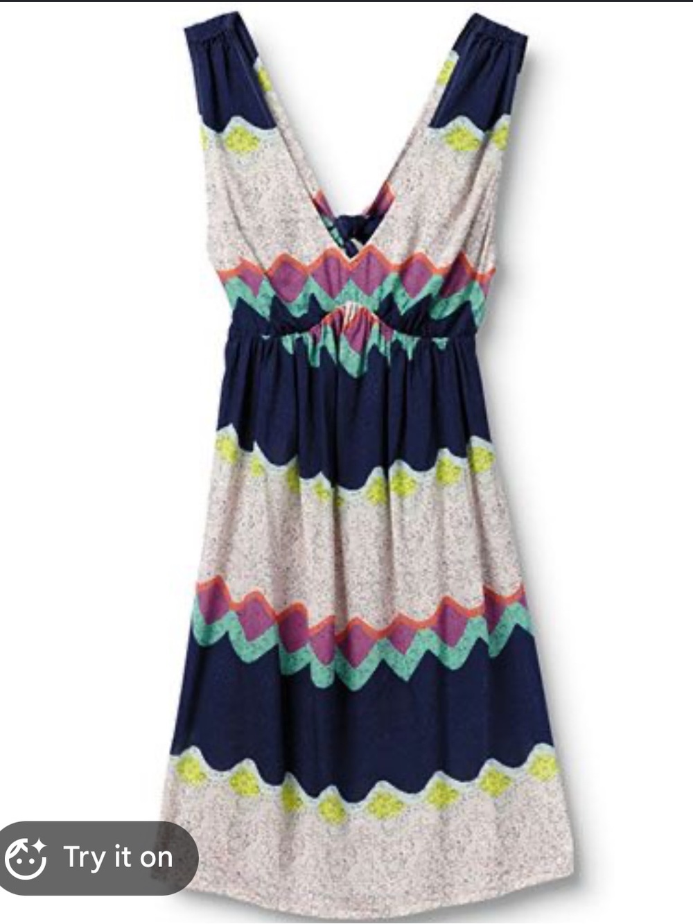 Quicksilver Roxy Sleeveless Wavy Stripe Summer Dress - Multi Color Size L